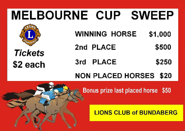 Melbourne Cup Sweep Bundaberg Lions Club